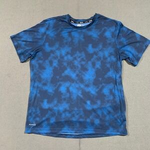 Russell Athletic Dri Power 360‎ Mens T Shirt Blue Tie Dye Training Fit L G